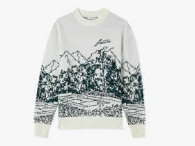 Женский свитер Lacoste с принтом свободного кроя