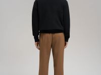 Брюки из хлопкового твила с эластичным поясом