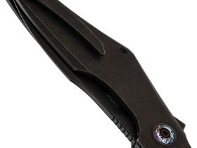 Складной нож WE Knife Krait, сталь M390, рукоять титан, черный