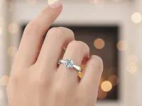 Классическое кольцо из белого золота э4712кц12150900