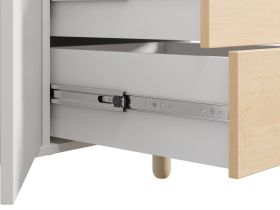Распашной шкаф Дикинс 3-124x190 Береза/Белый