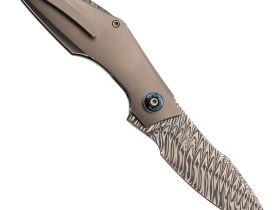 Складной нож WE Knife Krait, сталь Damasteel, рукоять титан