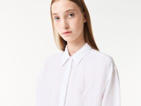 Женская лёгкая рубашка Lacoste из льна