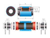 Адаптер FSA для установки ROAD систем 24 мм вал на каретки PF30 EE113 gnn (черный)