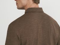 Поло из текстурированной ткани, Серый