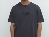 Футболка с текстовым принтом, Серый