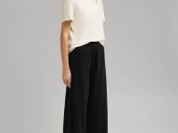 Трикотажные брюки объемного кроя из футера