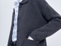 Кардиган свободного силуэта с отложным воротником