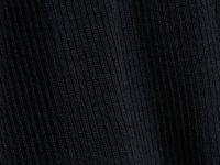 Водолазка из шерсти в рубчик, Черный