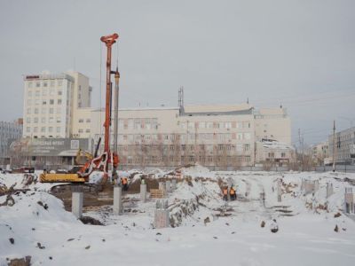 Благоустройство площади Ленина в Якутске ведется в соответствии с графиком