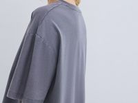 Футболка оверсайз с эффектом стирки, Серый