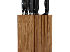 Подставка для ножей универсальная Woodinhome KS022UONL, дуб