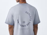 Футболка с эффектом стирки, Серый