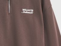 Толстовка с воротником-стойкой на молнии, Коричневый