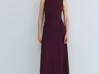 Вязаное платье с расклёшенной юбкой, Фиолетовый