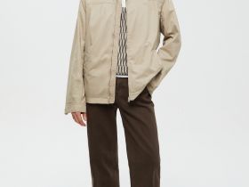 Ветровка из хлопка с отложным воротником