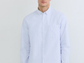 Рубашка из ткани оксфорд, Голубой