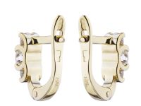 Серьги из желтого золота с бриллиантами э0301сг07153600