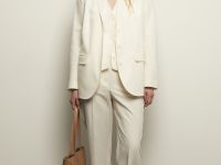 Однобортный жакет с добавлением льна