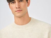 Джемпер с содержанием шерсти, Бежевый
