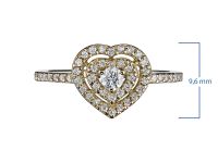 Кольцо из желтого золота с бриллиантами э0301кц03181700