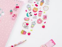 Наклейки гелевые MESHU "Cute sweets", 10*22 см, 31 наклейка, инд. уп., европодвес
