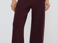 Вязаные широкие брюки, Фиолетовый