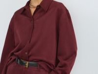 Рубашка из искусственной замши, Фиолетовый