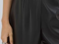 Шорты из искусственной кожи, Черный