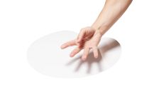 Палитра акриловая овальная 24х35 см, оргстекло 2 мм, прозрачная