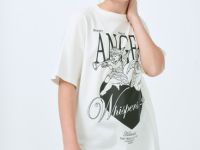 Футболка с принтом для девочек, Белый