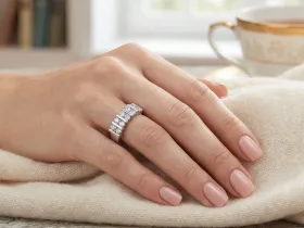 Классическое кольцо из белого золота э4712кц02159700_white