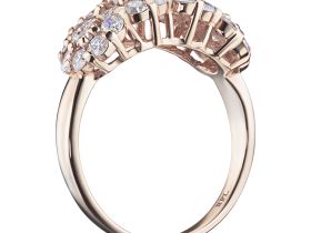 Кольцо из красного золота с бриллиантами э0201кц10170900