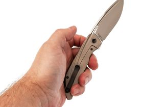 Складной нож TUOTOWN RT-Stinger Stonewash, сталь T14N, рукоять Grey Ti