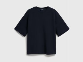 Футболка оверсайз с разрезами, Черный