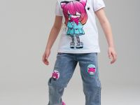 Фуфайка трикотажная для девочек (футболка)