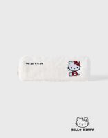 Молочный пушистый пенал с вышивкой Hello Kitty Глория Джинс