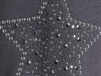 Толстовка на молнии со стразами для девочек, Серый