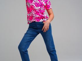 Фуфайка трикотажная для девочек (футболка)