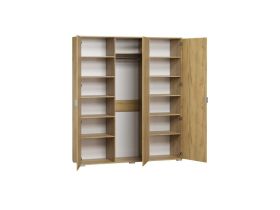 Распашной шкаф Стелла 3-180x210 Дуб Золотистый