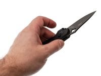 Автоматический складной нож со стропорезом Viking Nordway KA103-1, сталь D2, рукоять G10