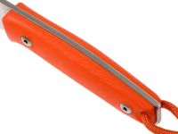 Нож с фиксированным клинком LionSteel M1 GOR, сталь M390, рукоять G10, оранжевый
