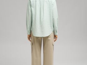 Рубашка из жатой ткани в клетку