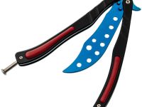 Тренировочный нож бабочка (балисонг) CS GO Скат, Blue