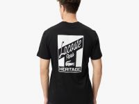 Мужская хлопковая футболка Lacoste классического кроя