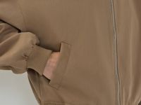 Бомбер из хлопка на молнии, Бежевый