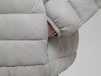 Стеганый пуховик с натуральным пухом