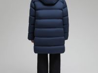 Стеганый пуховик с натуральным пухом