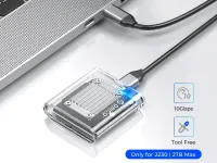 Внешний корпус Orico для SSD M.2 NVMe 2230 10Gbps Type-C (прозрачный) (TC20-M2)