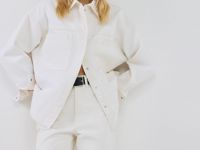 Джинсовая куртка-рубашка, Белый